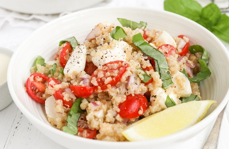 Summer Quinoa Salad With Creamy Lemon Dressing 