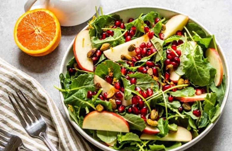 Kale and Apple Salad With Maple Mustard Dressing 