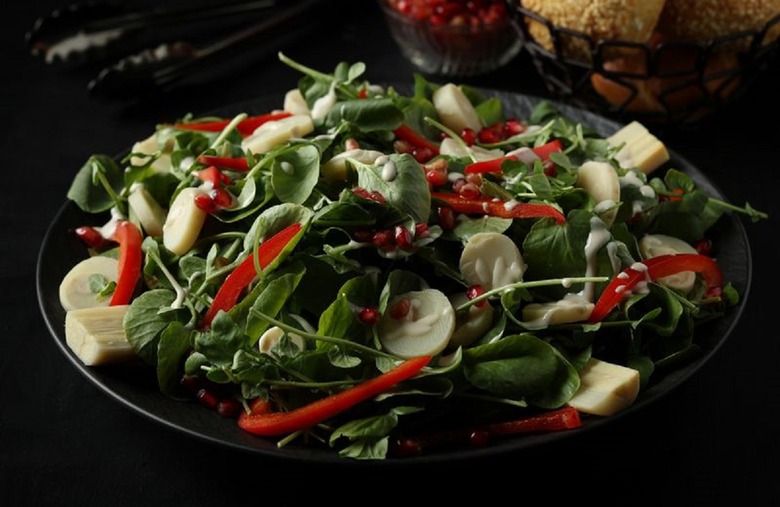 Watercress and Hearts of Palm Salad With Tahini Dressing 