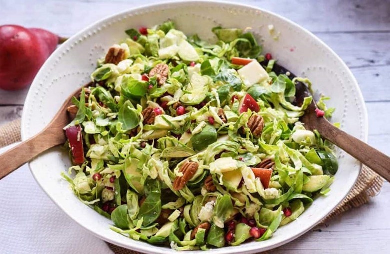 Brussels Sprout Salad With Pear and Pomegranate 