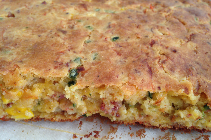 Savory: Cheddar-Scallion Bacon Cornbread