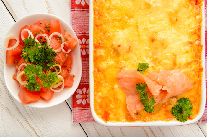 Savory: Smoked Salmon and Potato Breakfast Casserole