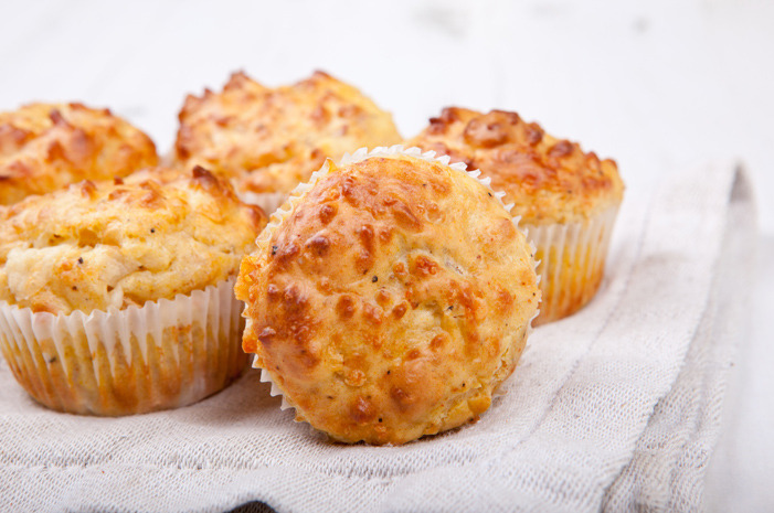 Savory: Sweet and Savory Cheddar Cheese Mini Muffins