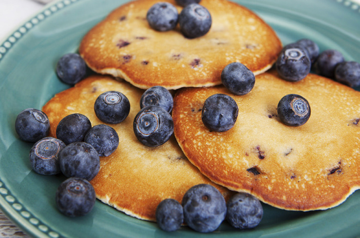 Sweet: Easy Blueberry Pancakes