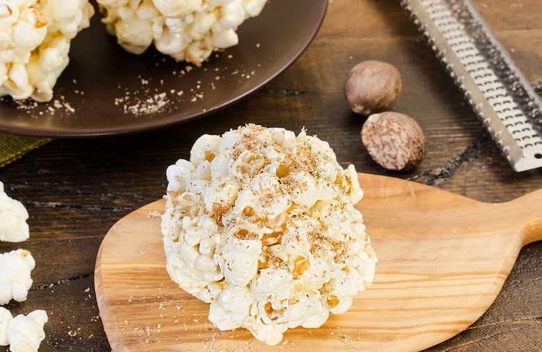 Eggnog Popcorn Balls