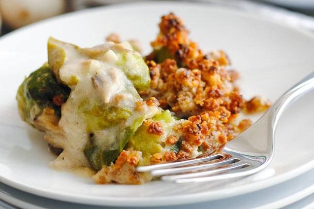 Horseradish-Gruyere Brussels Sprouts Gratin  Recipe