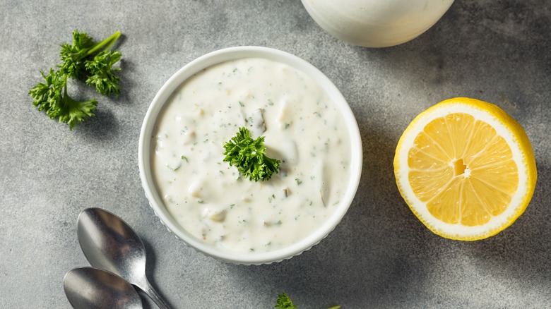 Tartar sauce from above