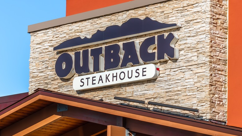 Outback Steakhouse sign on restaurant