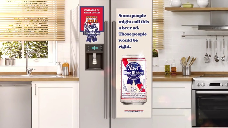 Mock up of Pabst ads