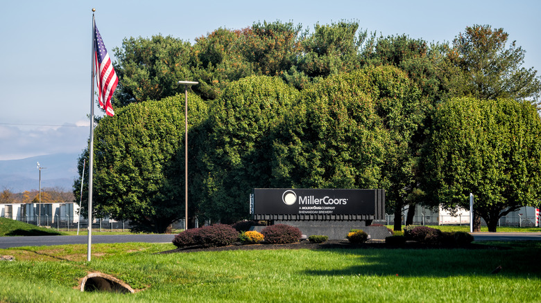 Sign for MillerCoors brewery