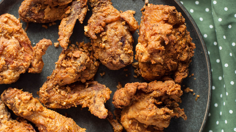 Fried chicken on a plate