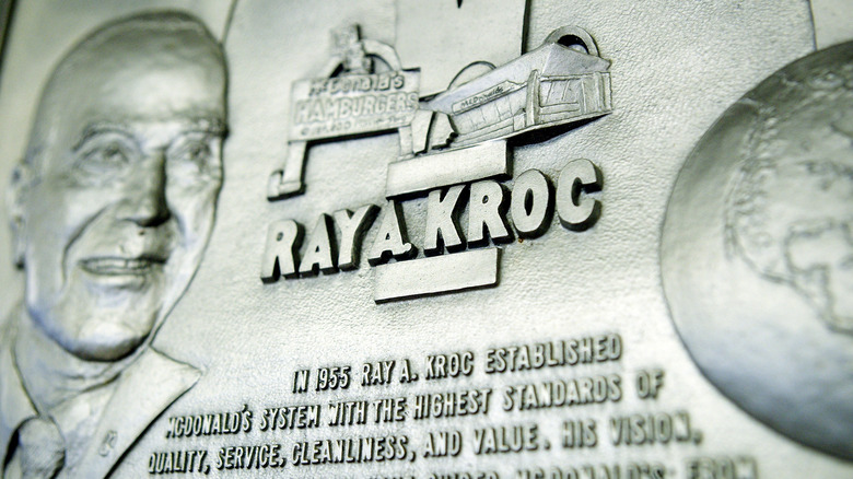 plaque of Ray A. Kroc