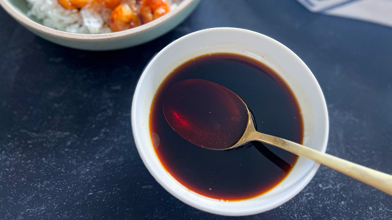 Teriyaki sauce in a bowl