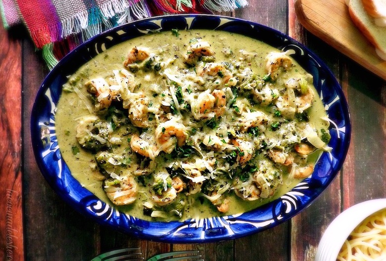 Camarones Con Rajas