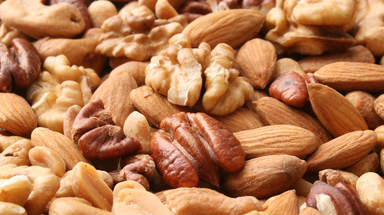 Pile of mixed nuts