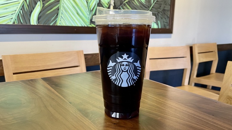 large cup of coffee on table