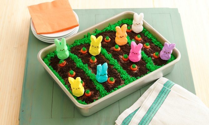 Peeps Easter Garden Cake