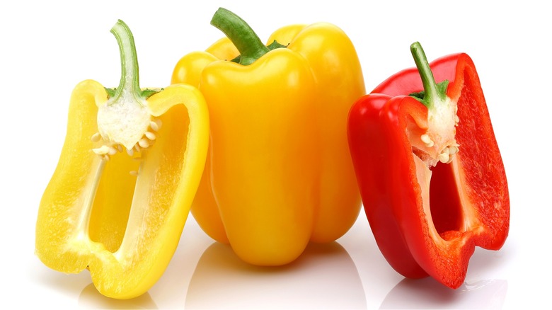 Red and yellow bell peppers