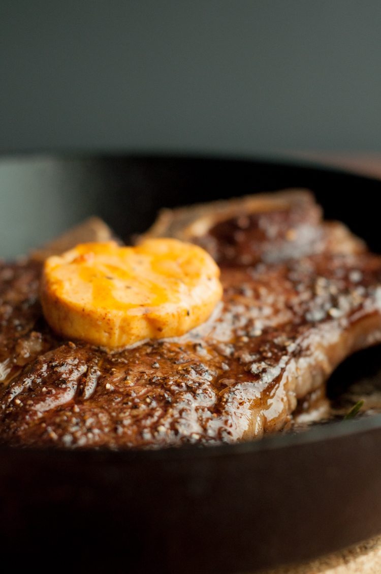 Perfect Pan Seared Steak With Smoky Honey Habanero Butter 