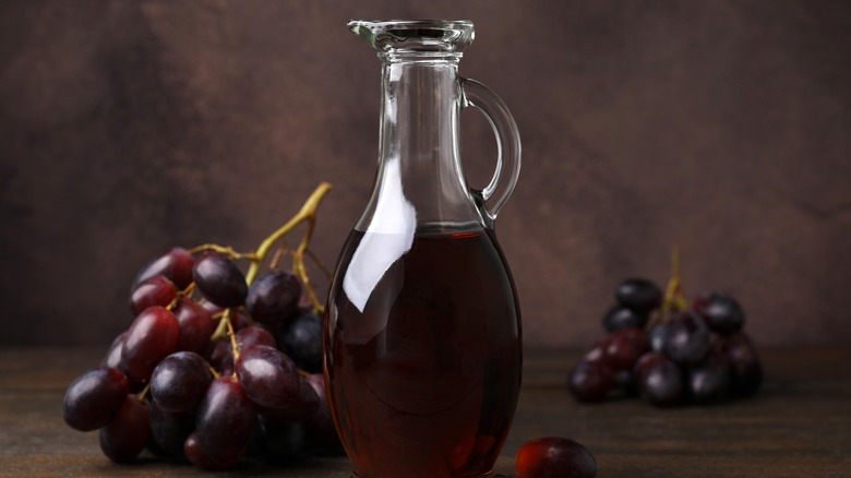 Red wine vinegar in jug