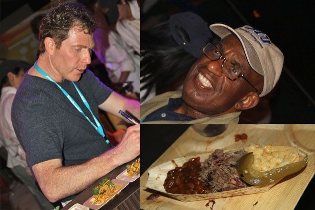 Bobby Flay, Al Roker, and Chris Lilly's entry at BubbleQ.