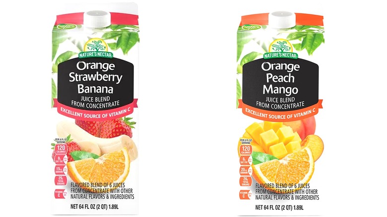 Aldi Nature's Nectar OJ blends 