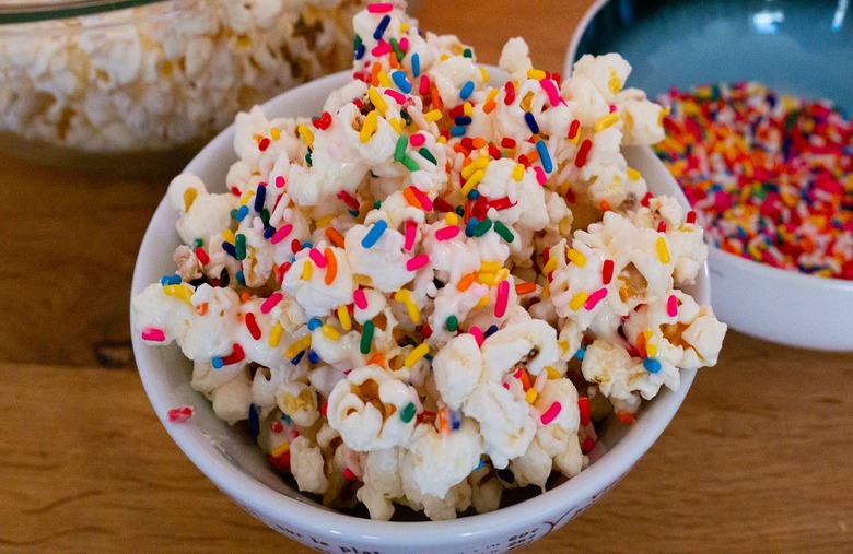 White Chocolate Rainbow Popcorn