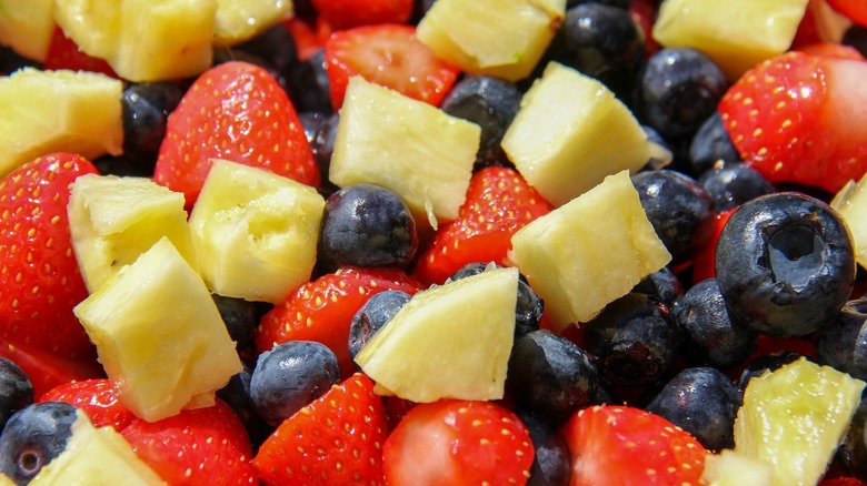 Fruit salad with pineapple