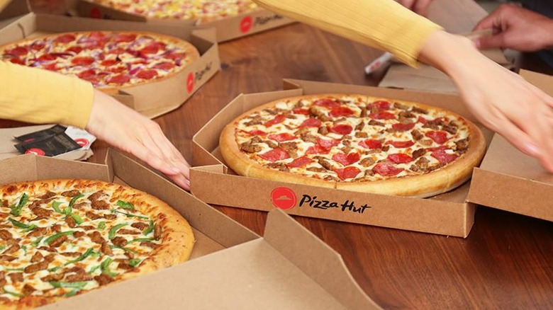 Pizza Hut pizza boxes