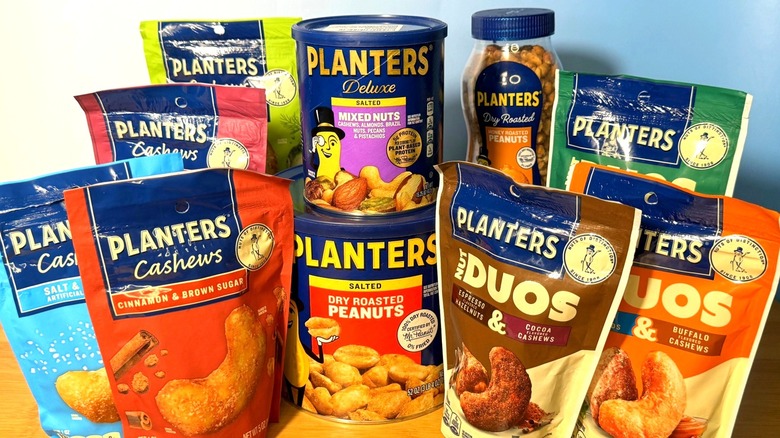 selection of planters flavored nuts