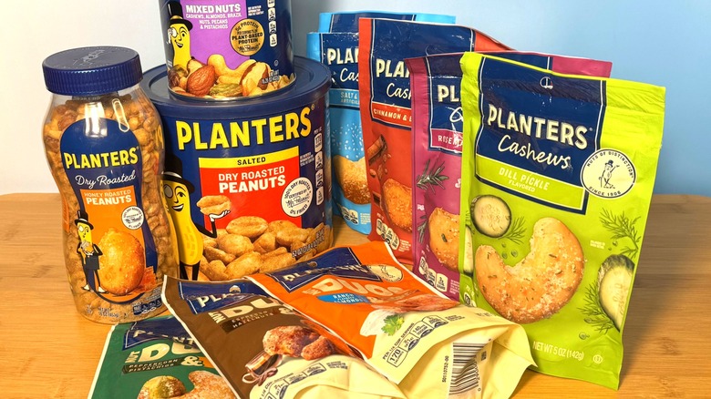 selection of planters flavored nuts