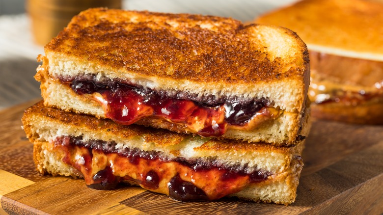 Fried peanut butter and jelly sandwich