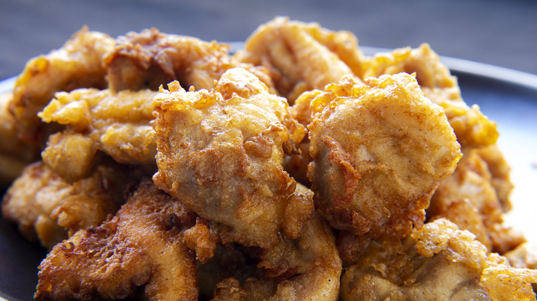 fried gizzards served on plate