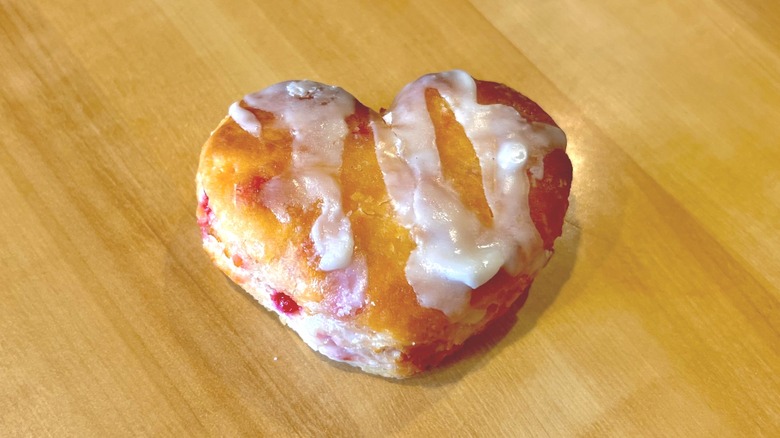 heart biscuit on side