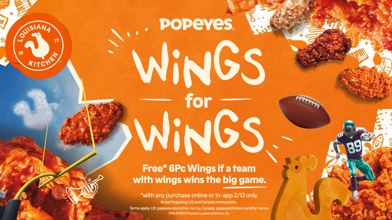 Popeyes Super Bowl wings promo image