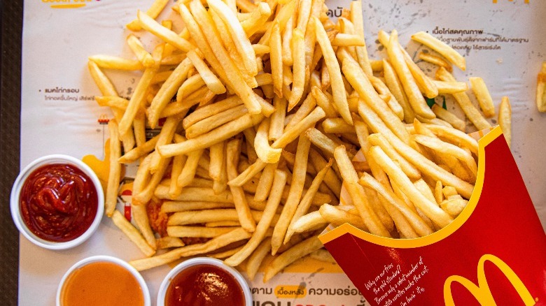 McDonald's fries and sauces