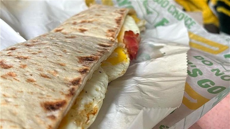 Subway breakfast sandwich