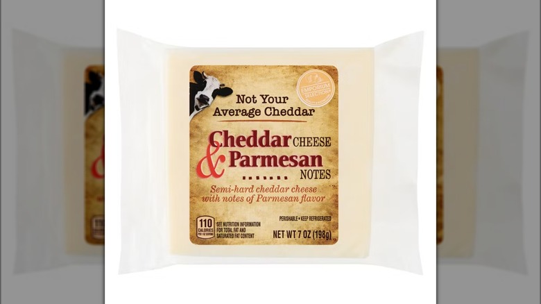 Aldi's cheddar and parmesan cheese