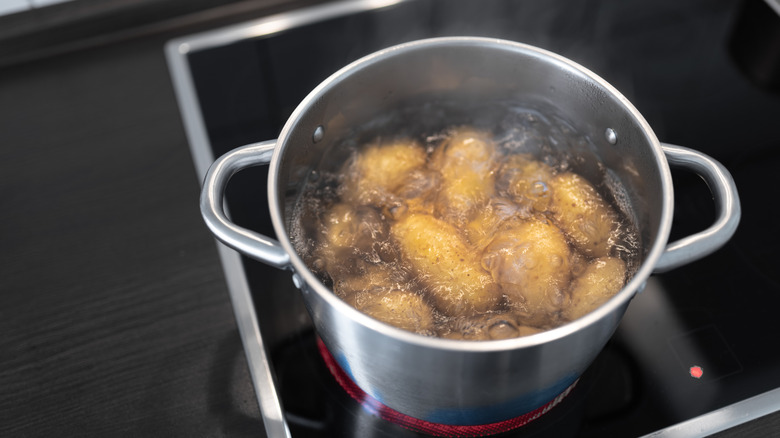 boiling potatoes