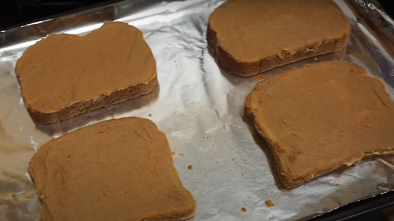 Bread with cinnamon sugar spread