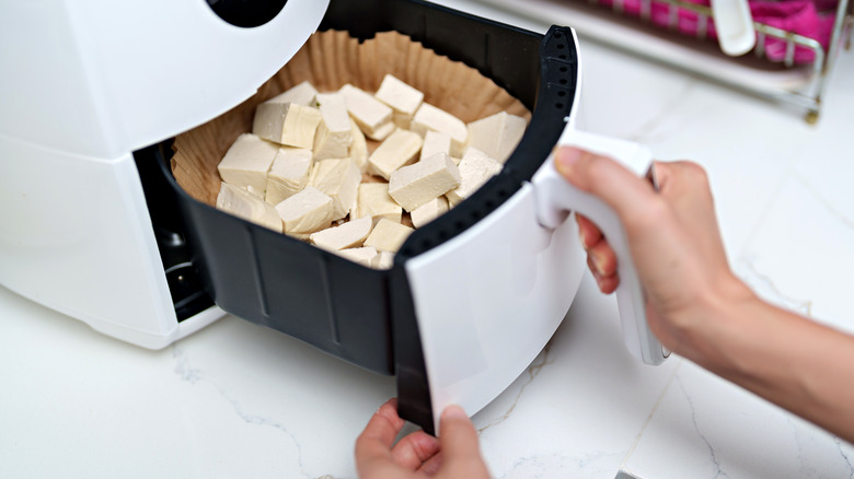 air frying tofu