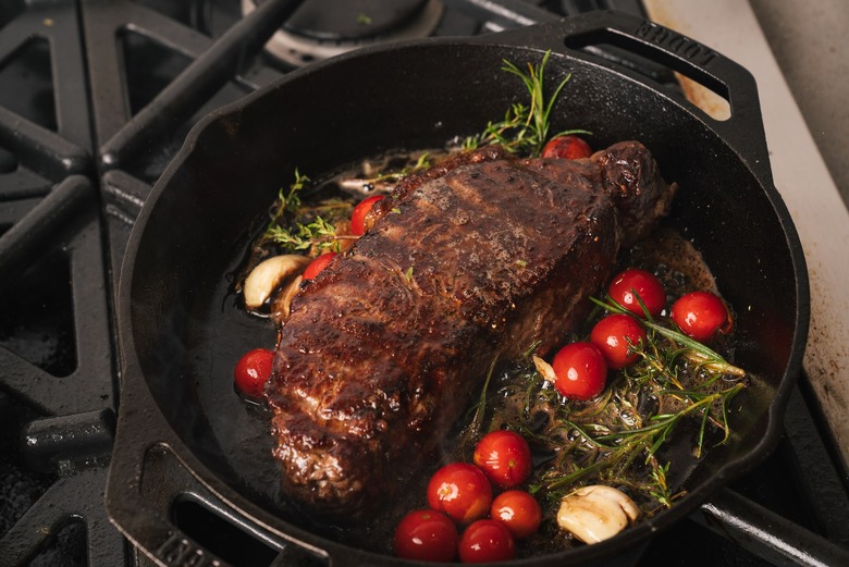 Grilled and Reverse-Seared Cast Iron Skillet Steak – Field Company