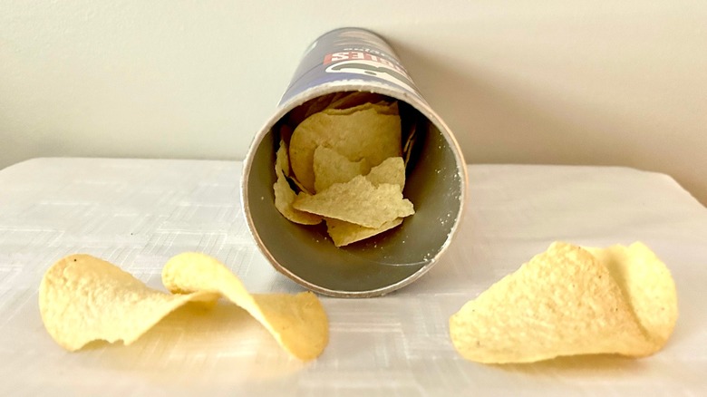 Open container of Pringles