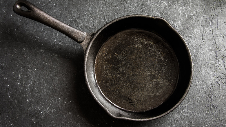 Cast iron skillet from above