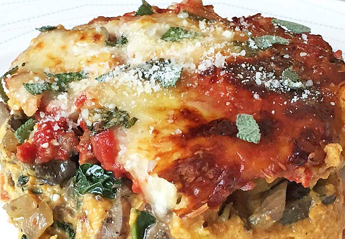 Pumpkin Kale Lasagna