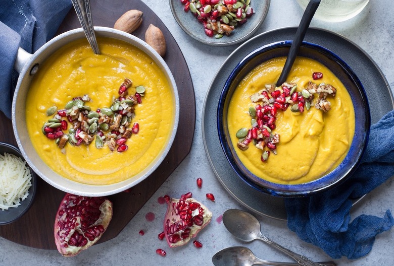 Roasted Pumpkin and Sweet Potato Soup 