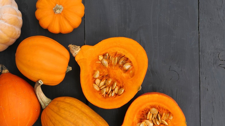 cut mini pumpkins