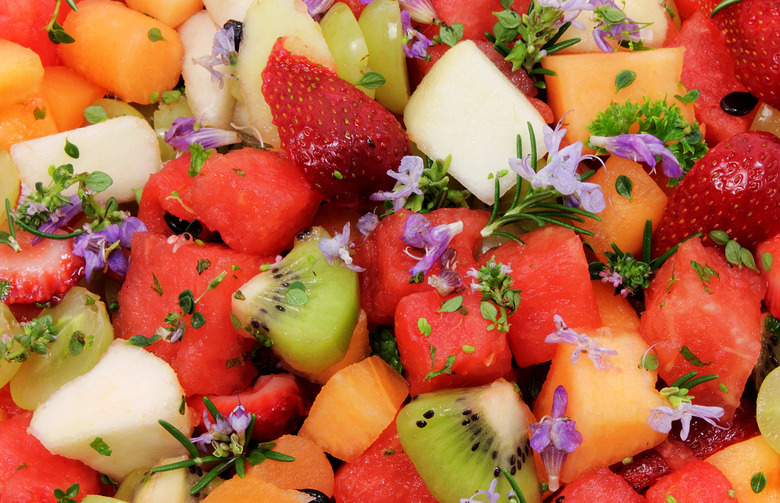 Watermelon and Strawberry Salad with Chile Vinaigrette 