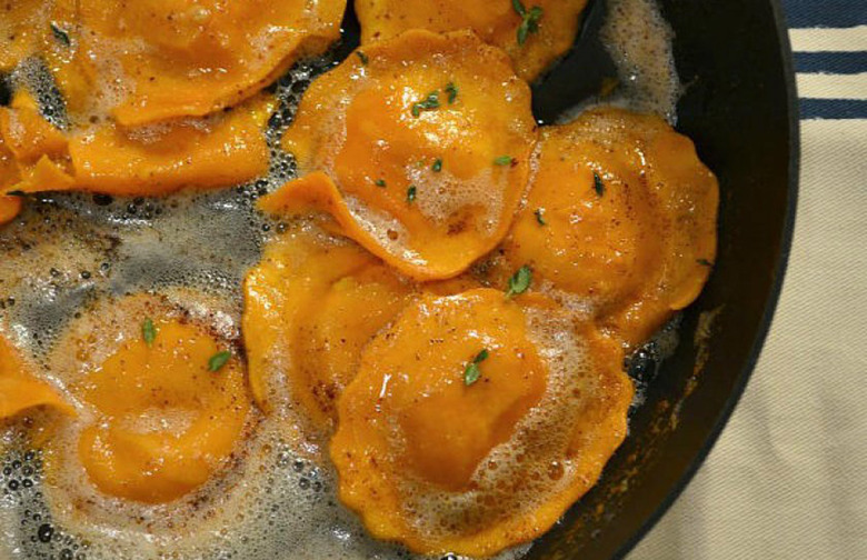 Butternut Squash Ravioli in Thyme Brown Butter Sauce