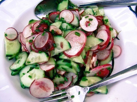 Radish, Cucumber & Chive Salad